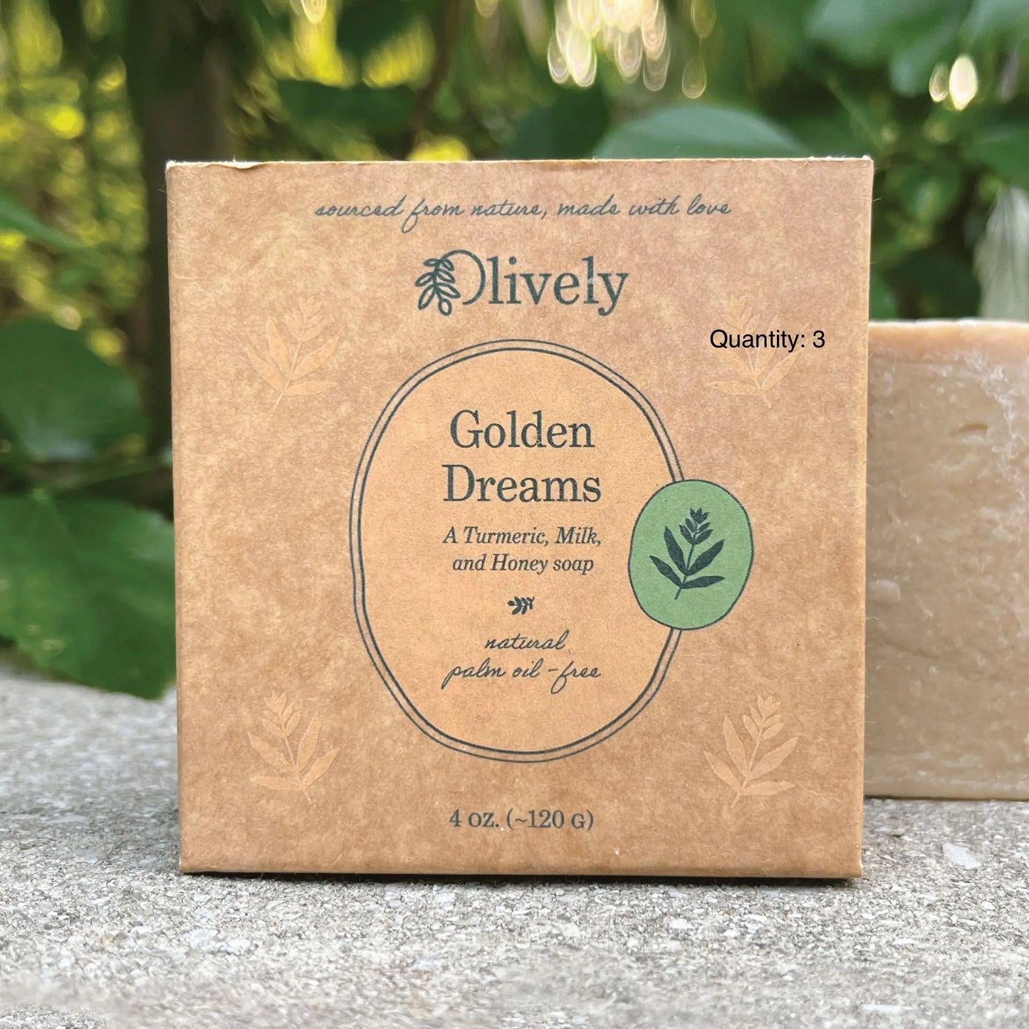 Olively Golden Dreams Soap Bar 3-Pack