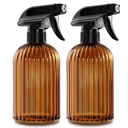 2-Pack Amber Glass Spray Bottles