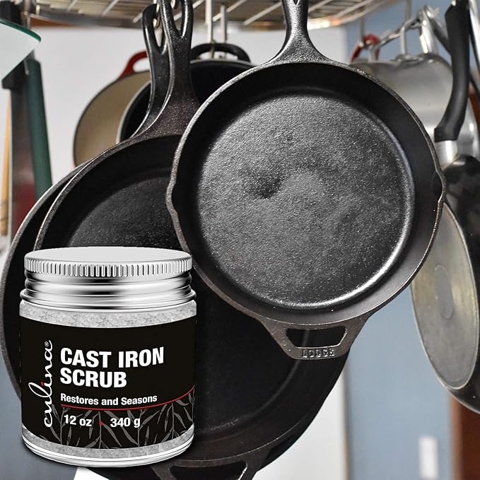 Culina Cast Iron Essentials Kit: Scrub, Soap & Oil