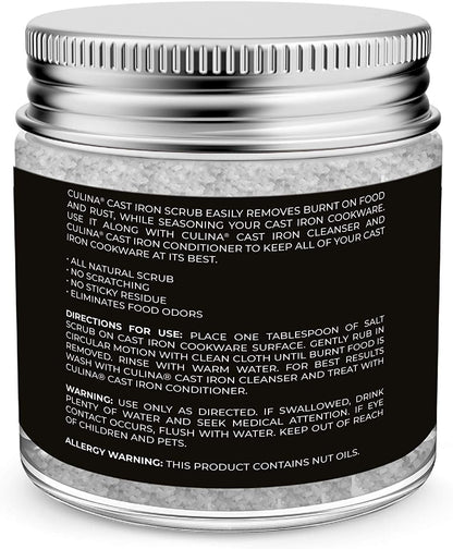 Culina Cast Iron Essentials Kit: Scrub, Soap & Oil