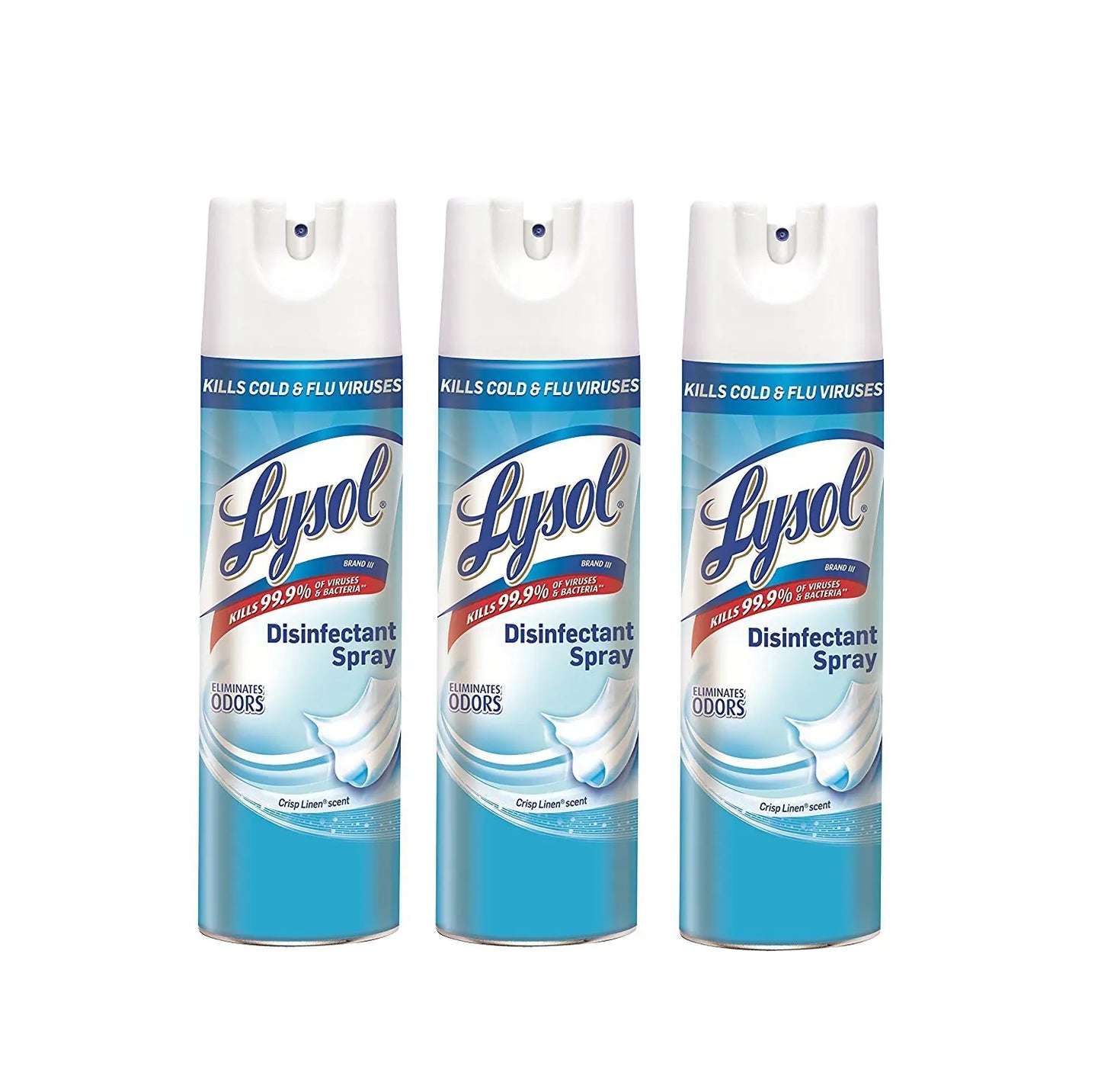 Lysol Crisp Linen Disinfectant Spray - 3 pcs