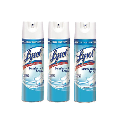 Lysol Crisp Linen Disinfectant Spray - 3 pcs