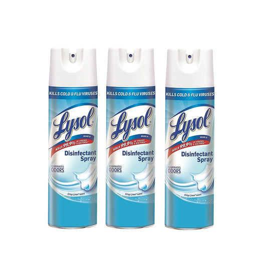 Lysol Crisp Linen Disinfectant Spray - 3 pcs