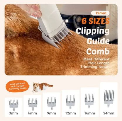 Keep grooming calm, clean, and effortless with this low-noise pet hair trimmer.