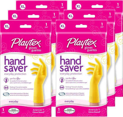 6 Pairs Reusable Rubber Cleaning Gloves