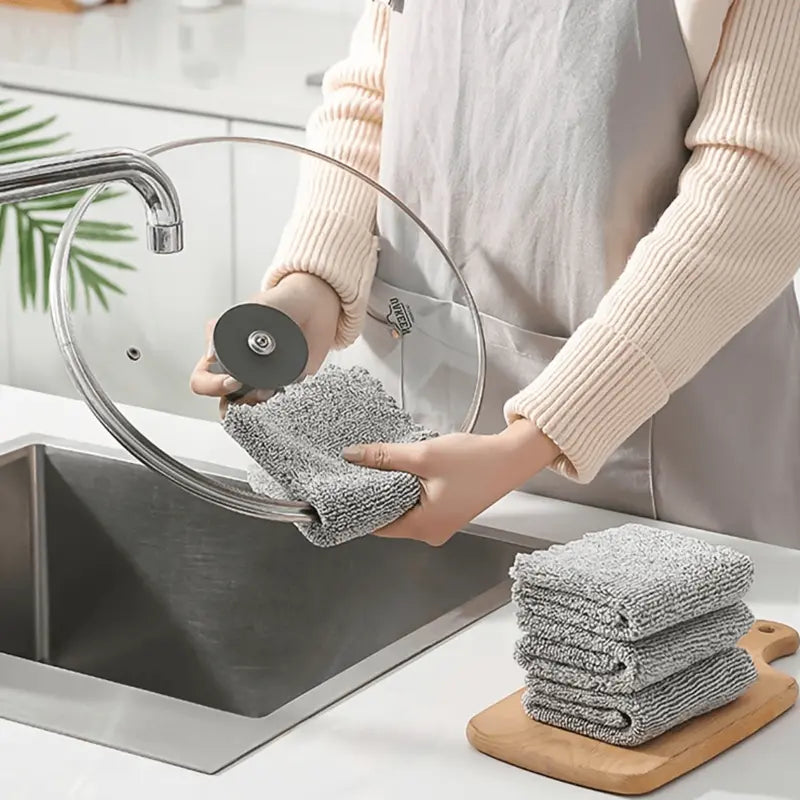 Bamboo Charcoal Soft Fiber Dishcloth